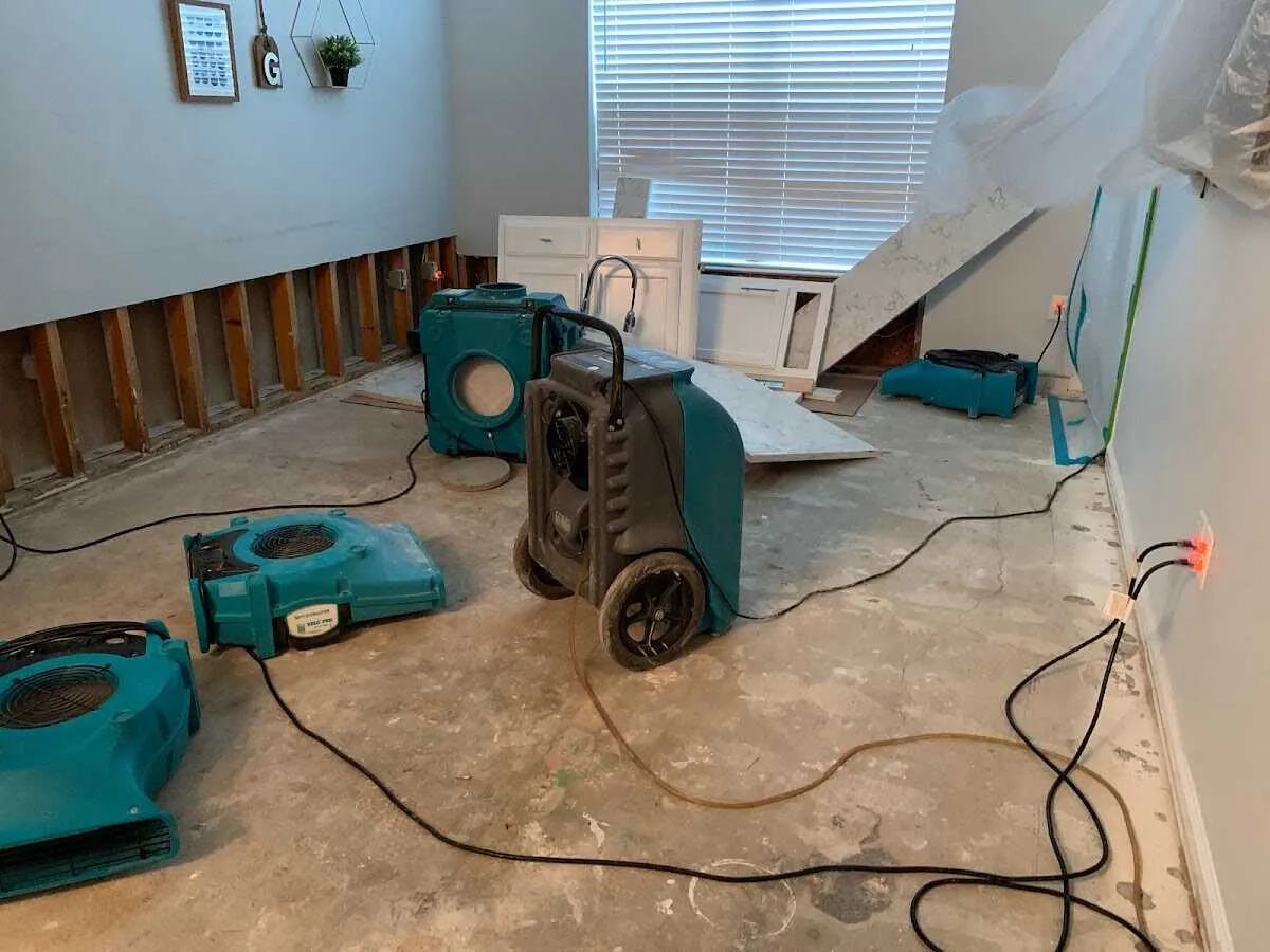 Dehumidifier in flood-cut room for Water Extraction & Removal in Medford